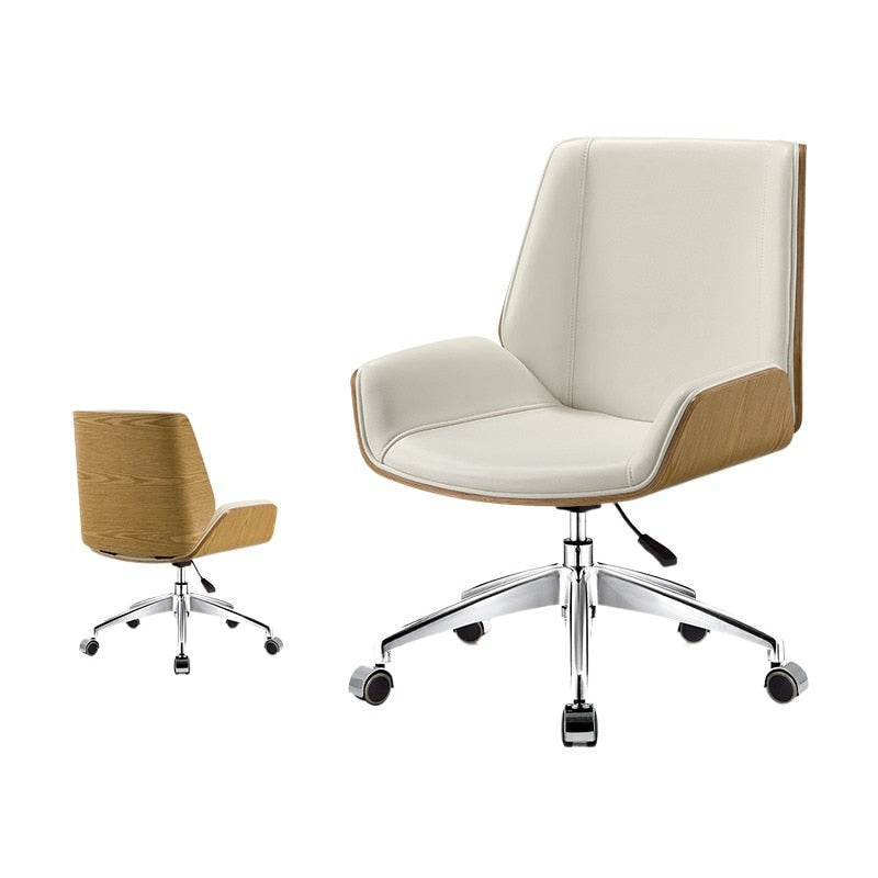 Skandi Mid-Back Bentwood Swivel Office Chair